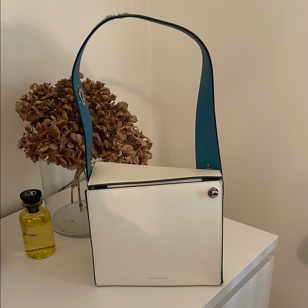White and Blue Designer Women's Bag